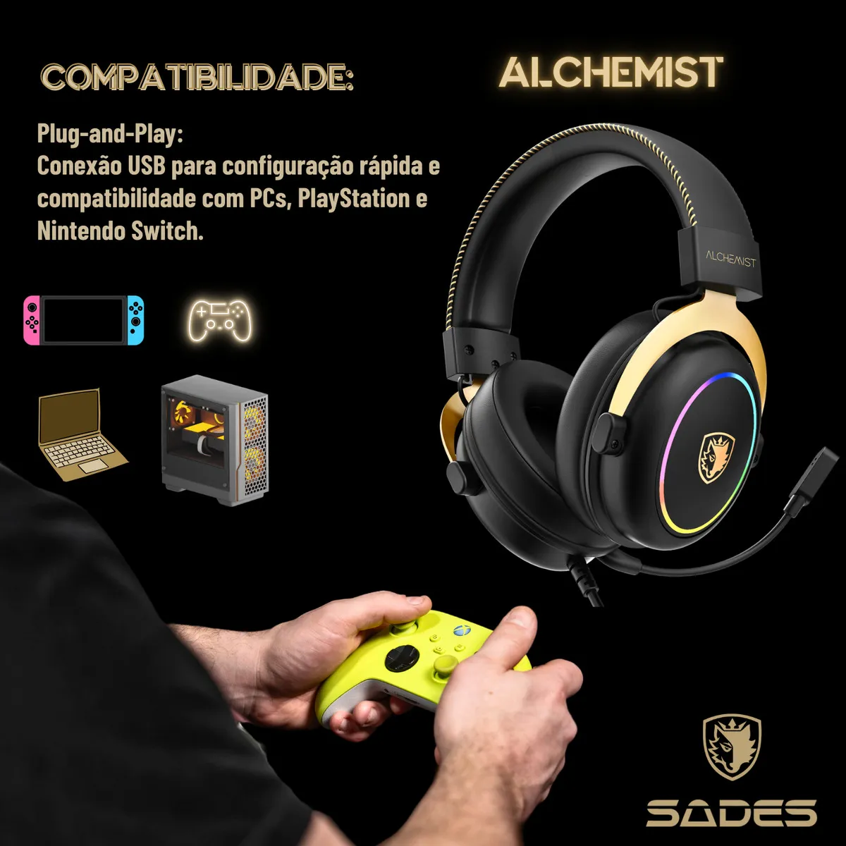 Headset gamer 7.1 - 4